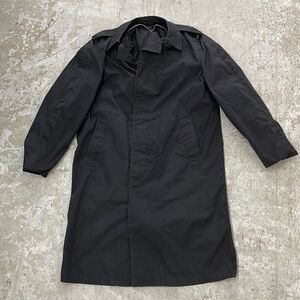 US Army Raincoat Mens 38 Regular Black Trench NO Liner Field Uniform Military
